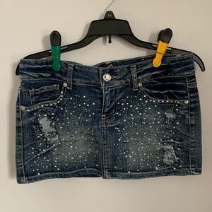 Size 3 Wallflower Blue Jean denim miniskirt Junior